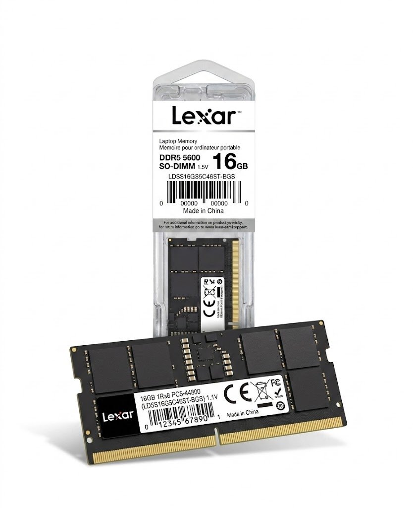 Lexar 16GB DDR5 5600MHz SODIMM Notebook Laptop Memory RAM