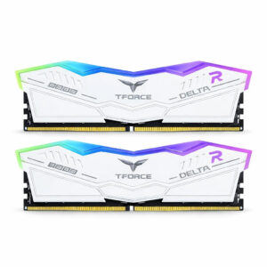 TeamGroup T-FORCE Delta RGB DDR5 64GB (2×32GB) 6000MHz CL38 – White